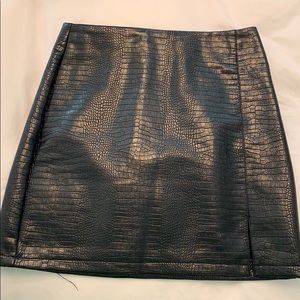 TopShop Faux Leather Mini Skirt